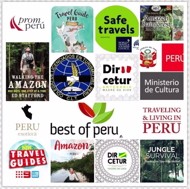 Highlights PromPerú and Ministry of Culture, mentions Amazon destinations, travel guides, and WTTC Safe Travels certification.